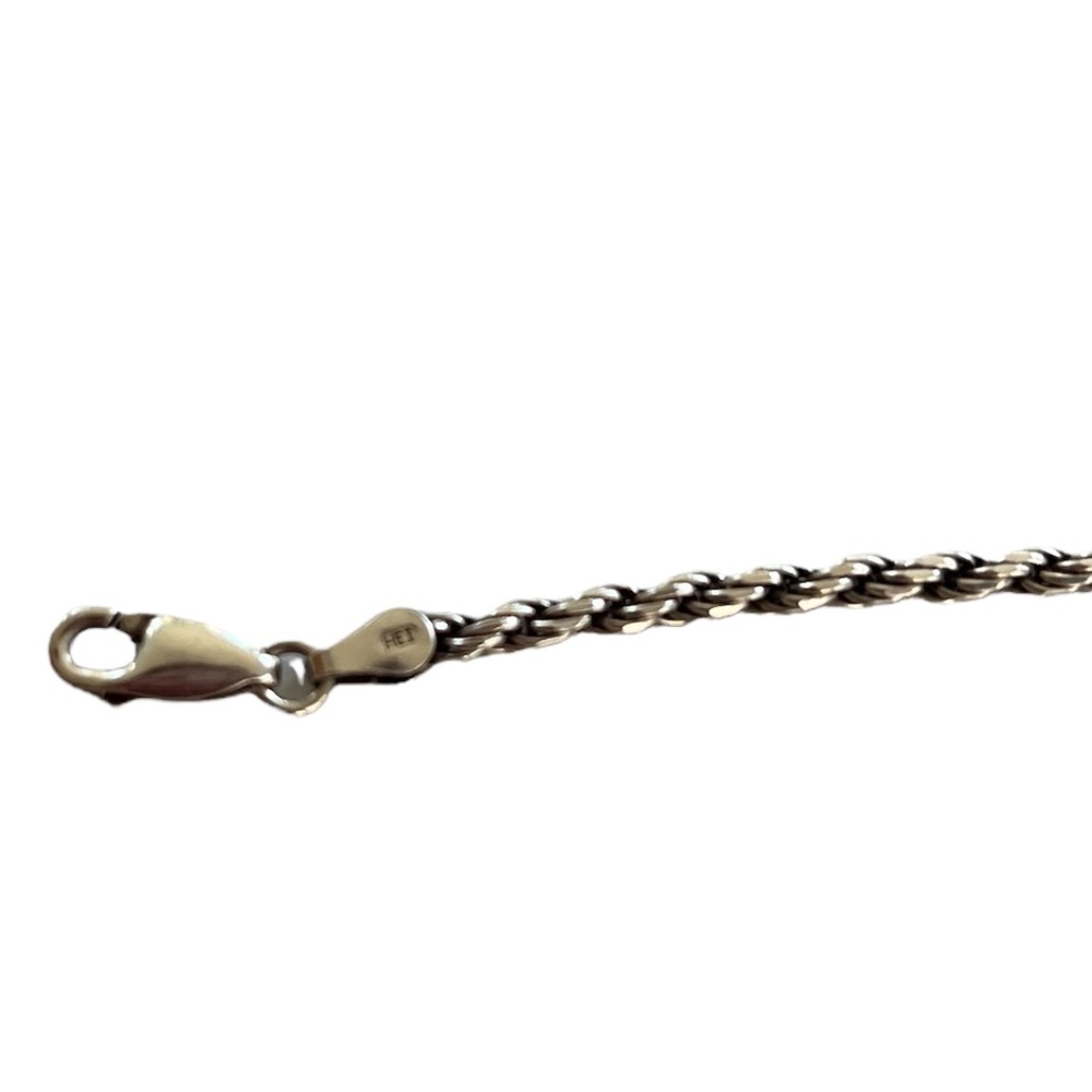 STERLING SILVER 925 ROPE LINK BRACELET 
MADE IN ITALY HEI - Picture 2 of 4